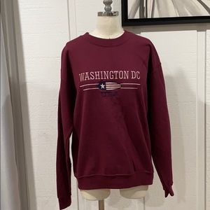 Crazy cozy burgundy sweatshirt from Washington DC!